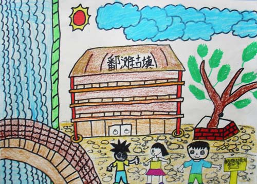 惠山古镇儿童画图片
